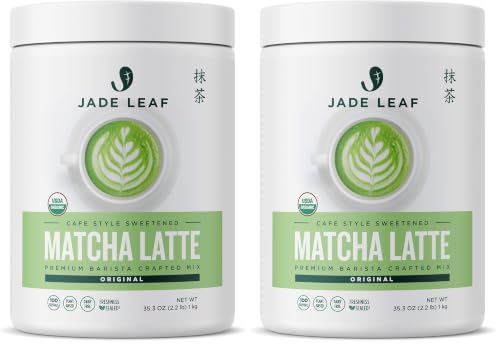Jade Leaf Matcha Latte Mix - Made with Organic Japanese Matcha Powder for Café Style Blend