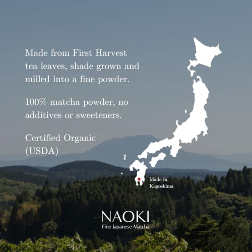 Naoki Matcha (Organic First Spring Blend) - Authentic Japanese Matcha Green Tea Powder Organic Ceremonial Grade from Kagoshima, Japan