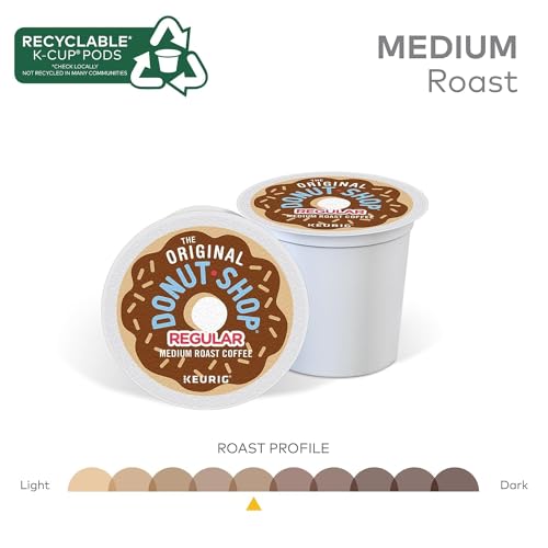 The Original Donut Shop Regular, Single-Serve Keurig K-Cup Pods, Medium Roast Coffee Pods, 96 Count