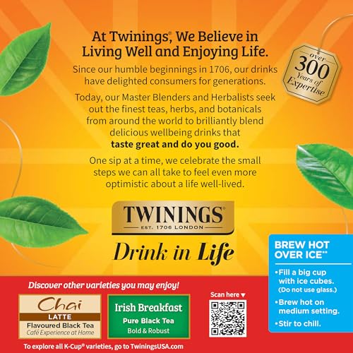 Twinings English Breakfast Black Tea K-Cups for Keurig, 12 CT Box (6 Pack)