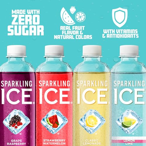 Sparkling Ice Blue Variety Pack, Flavored Sparkling Water, Zero Sugar, with Vitamins and Antioxidants – Perfect For Summer and Parties