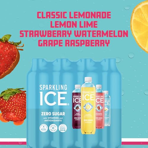Sparkling Ice Blue Variety Pack, Flavored Sparkling Water, Zero Sugar, with Vitamins and Antioxidants – Perfect For Summer and Parties