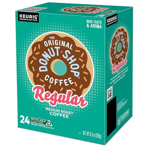 The Original Donut Shop Regular, Single-Serve Keurig K-Cup Pods, Medium Roast Coffee Pods, 96 Count