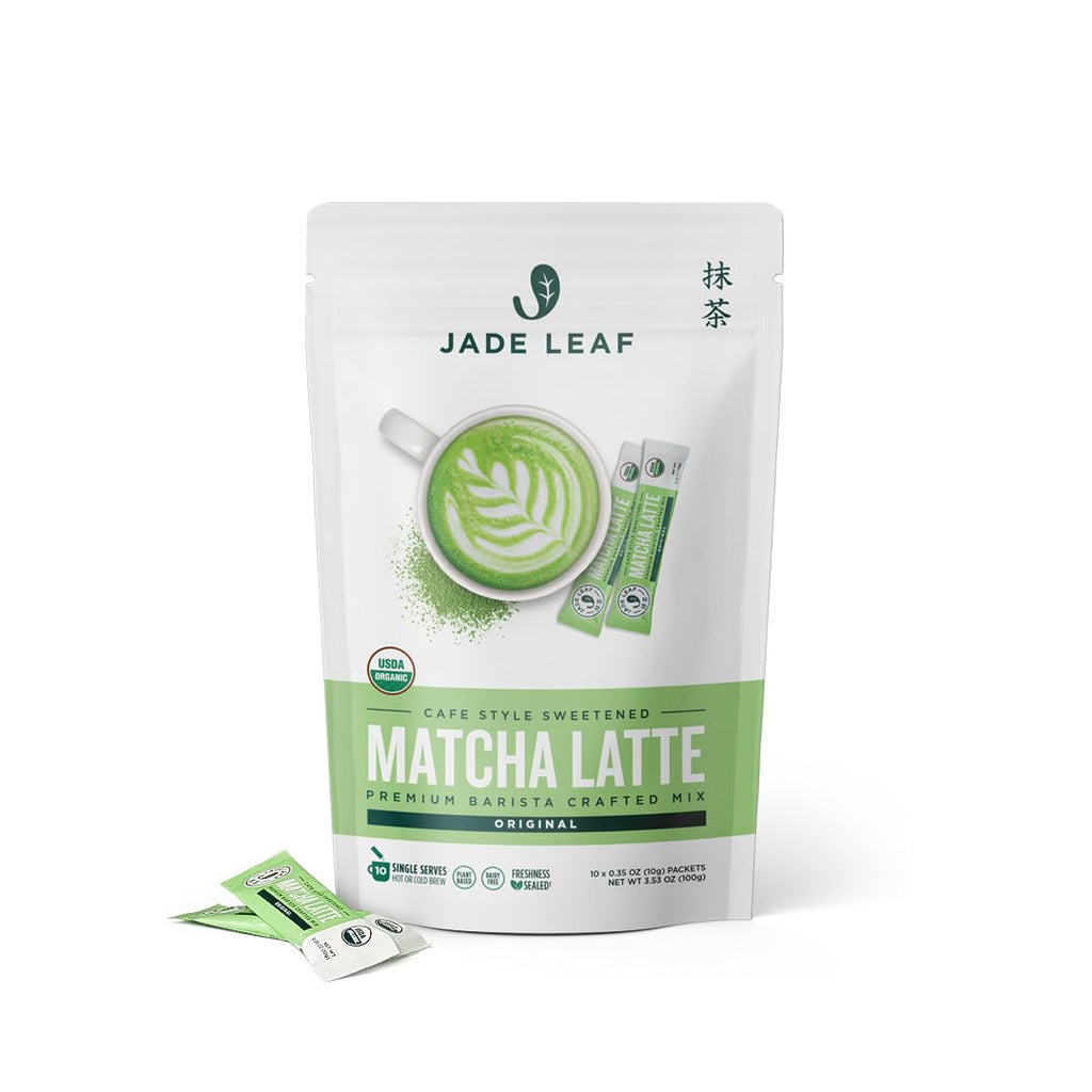 Jade Leaf Matcha Latte Mix - Made with Organic Japanese Matcha Powder for Café Style Blend