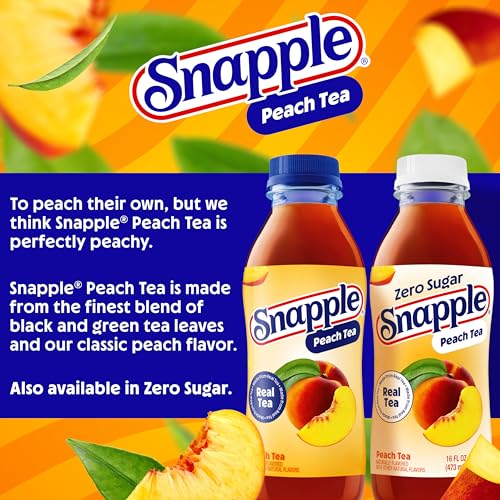 Snapple, Lemon Tea, Recycled Bottle, 16 Fl Oz, 12 Count