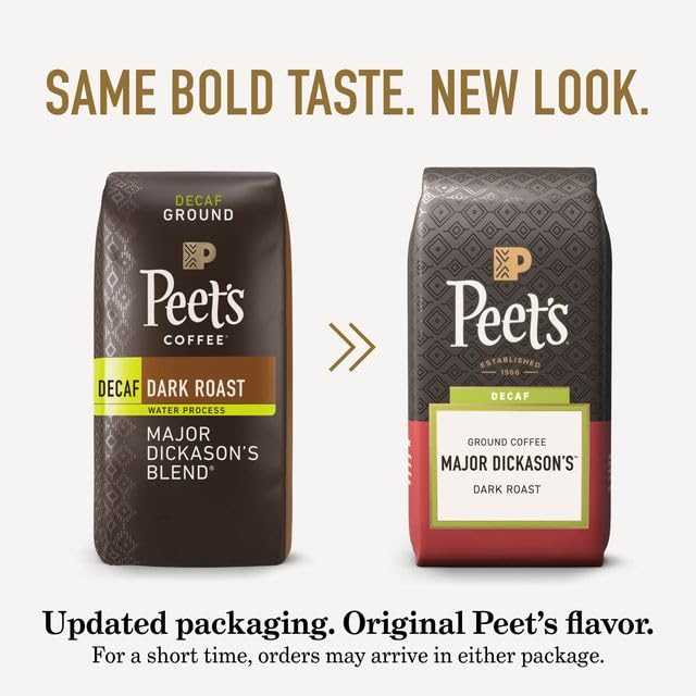 Peets Coffee Decaf ground bag