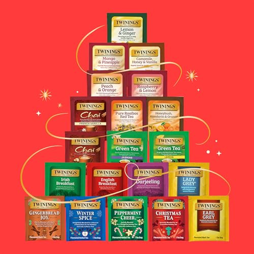 Twinings English Breakfast Black Tea Individually Wrapped Bags, 20 Count (Pack of 1), Flavourful, Robust, Caffeinated, Enjoy Hot or Iced, 20 Teabags