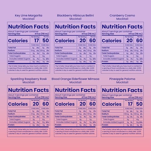 Mingle Mocktails Flavors, Non Alcoholic Drinks, Alcohol Alternative Pre-Mixed Drinks with Real Juice, Canned Mocktails or Cocktail Drink Mixer, Gluten Free, Vegan, 12 fl oz Cans