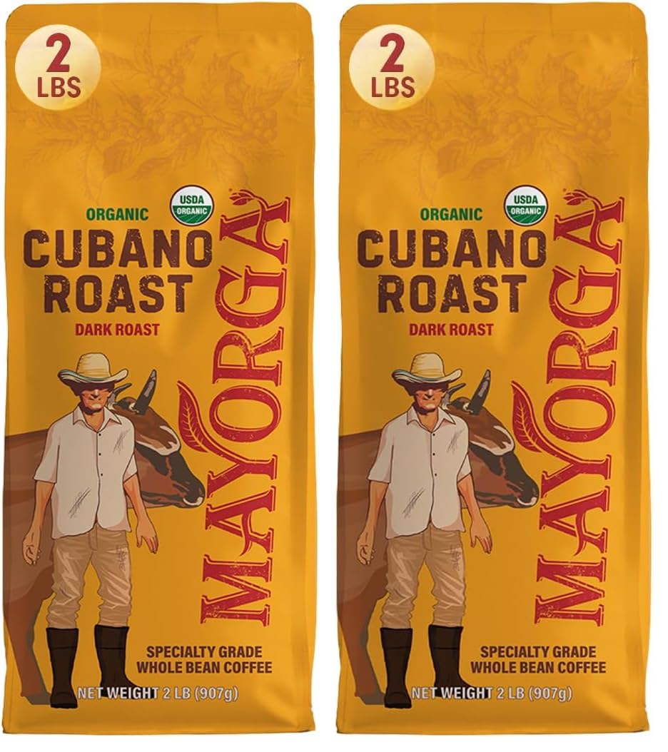 Mayorga Organics Cubano Roast Beans - 100% Arabica Whole Coffee Beans