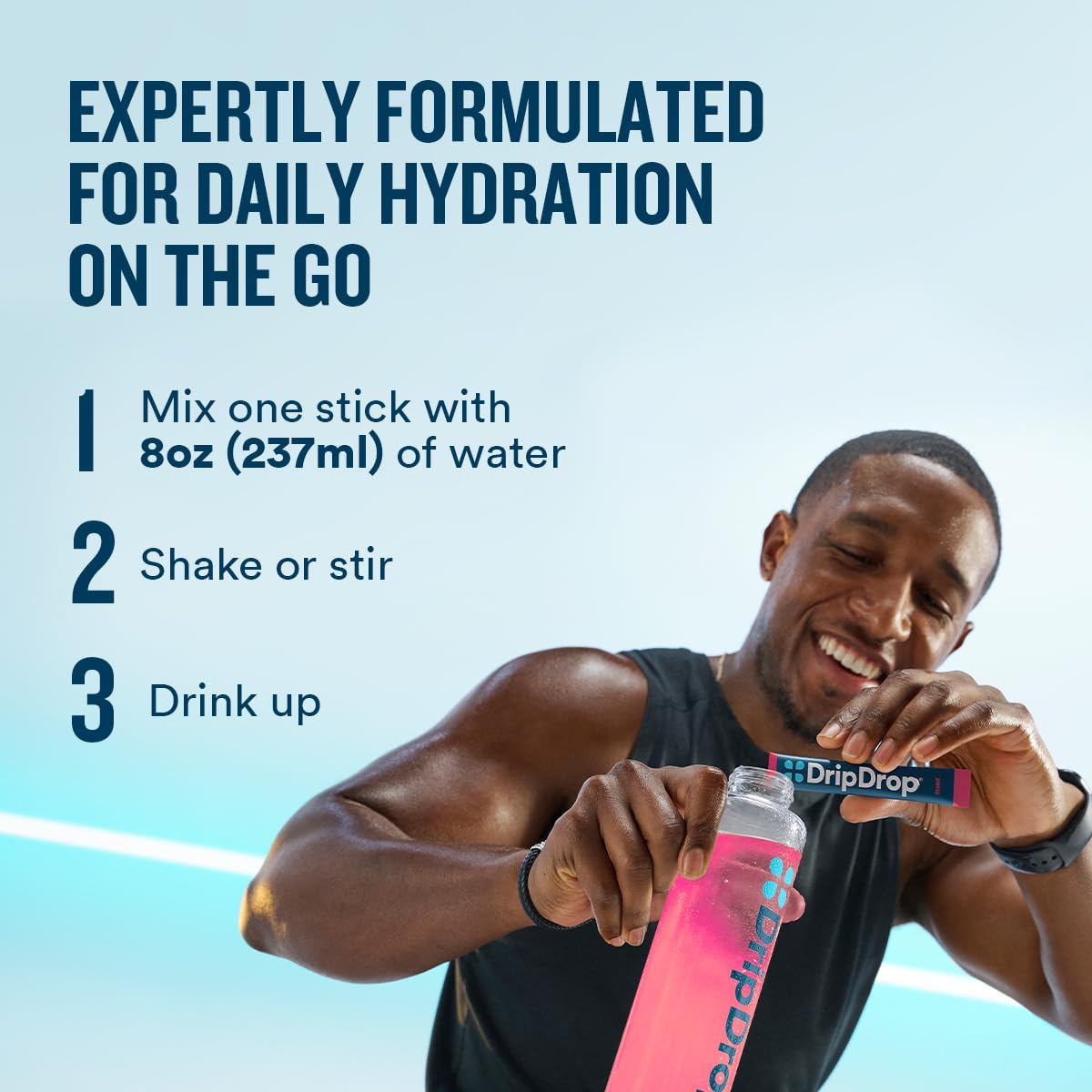 DripDrop Hydration Packets - Single Serve Electrolytes Powder Drink Mix