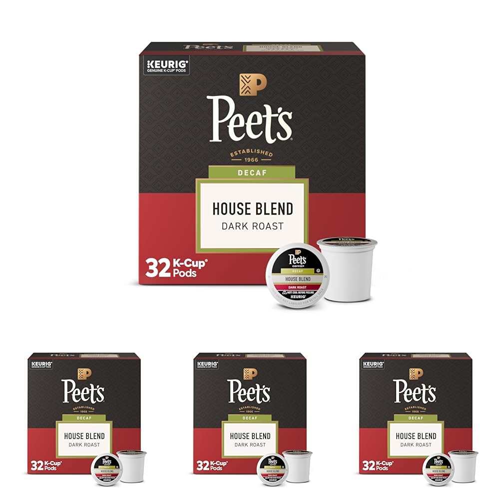 Peet's Coffee, Dark Roast Decaffeinated Coffee K-Cup Pods for Keurig Brewers