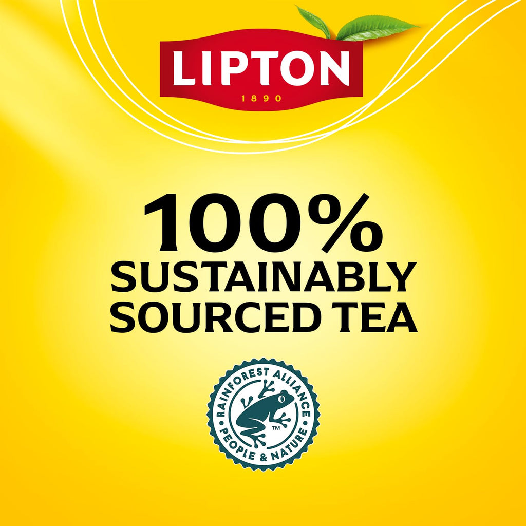 Lipton Black Tea Bags, Hot or Iced High Caffeine Tea