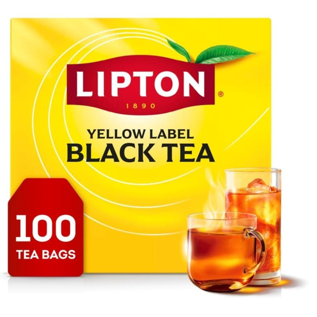 Lipton Black Tea Bags, Hot or Iced High Caffeine Tea