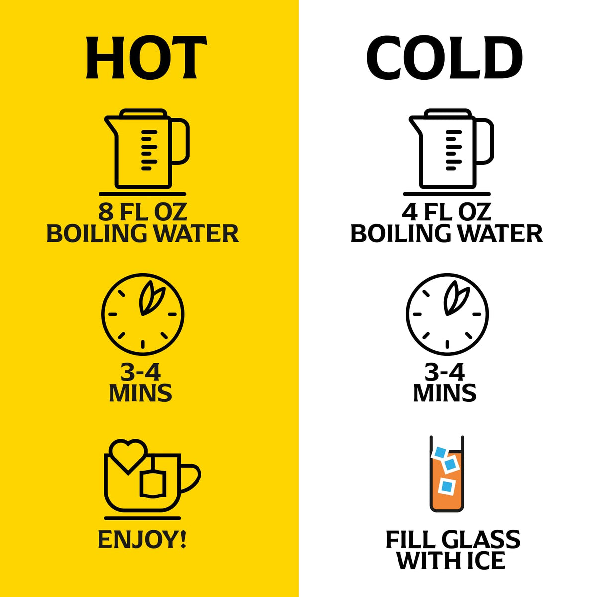 Lipton Black Tea Bags, Hot or Iced High Caffeine Tea