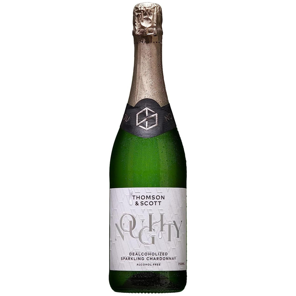 Thomson & Scott Noughty, Alcohol Free, Organic Sparkling Chardonnay, Non Alcoholic Sparkling White Wine, Low-Sugar, Halal Certified, Vegan, 750ml