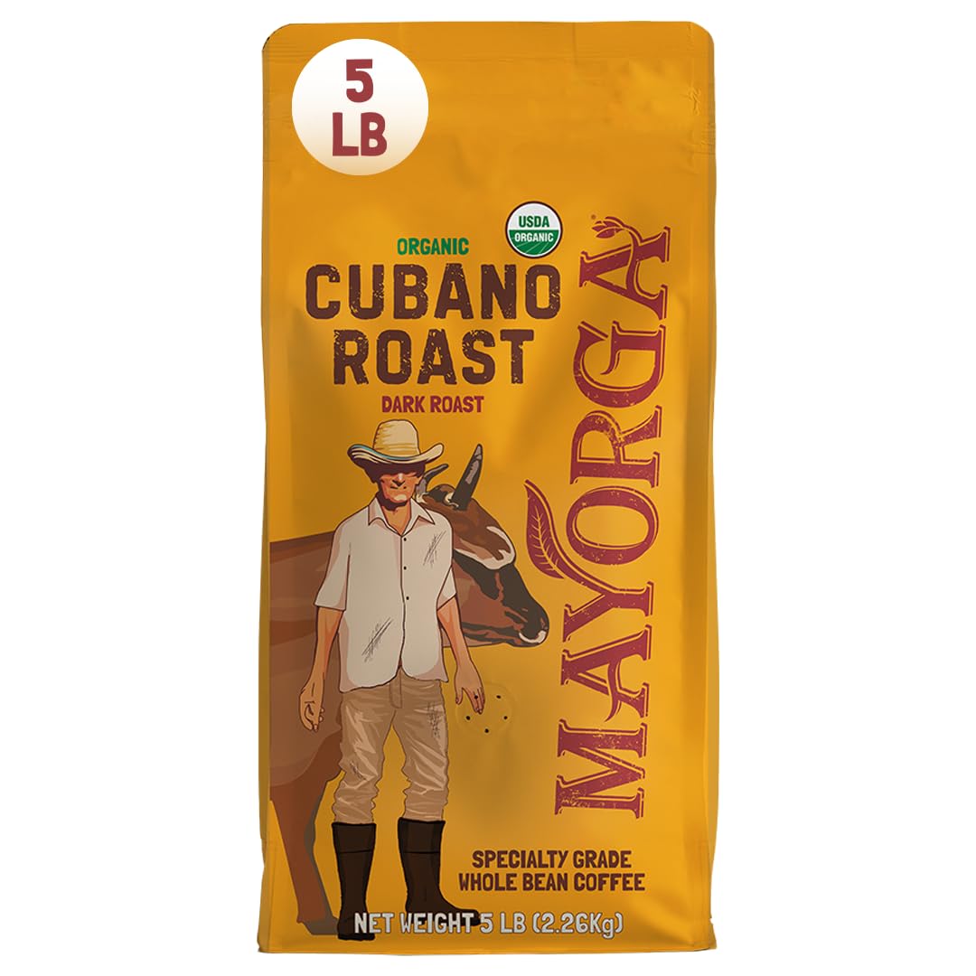 Mayorga Organics Cubano Roast Beans - 100% Arabica Whole Coffee Beans