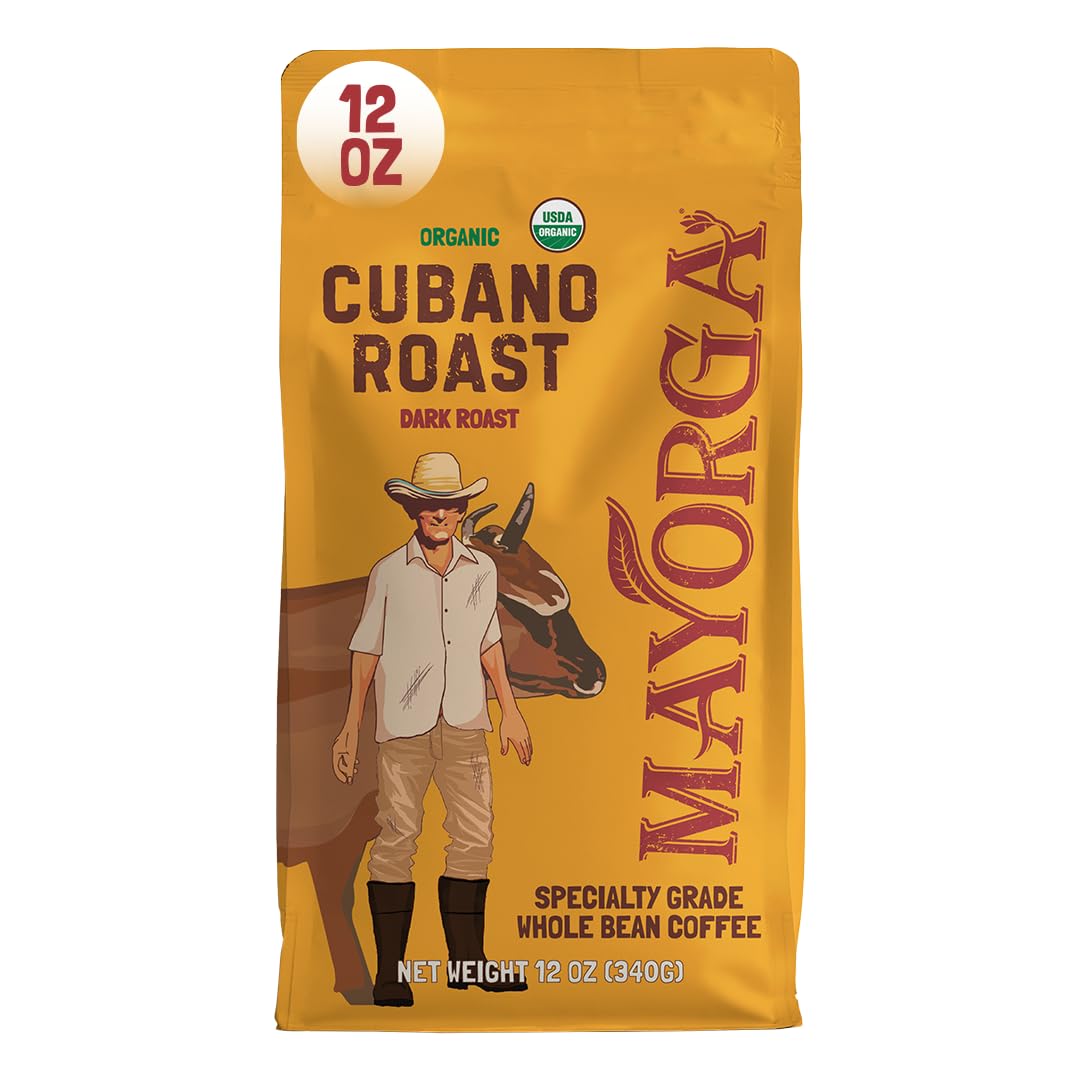 Mayorga Organics Cubano Roast Beans - 100% Arabica Whole Coffee Beans