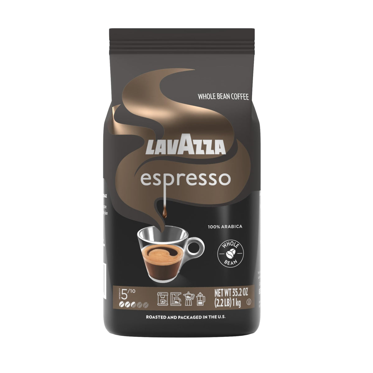 Whole Bean Caffeine Crema e Aroma Packet Espresso