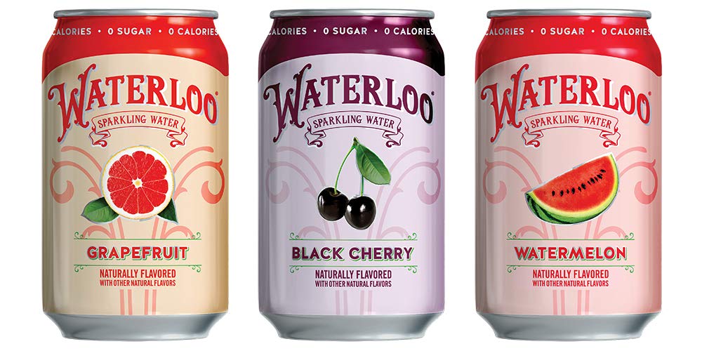 Waterloo Sparkling Water Variety Pack, 12 Fl Oz Cans, Pack of 24, 8 x Grapefruit, 8 x Black Cherry, 8 x Watermelon | Zero Calories | Zero Sugar or Artificial Sweeteners | Zero Sodium…