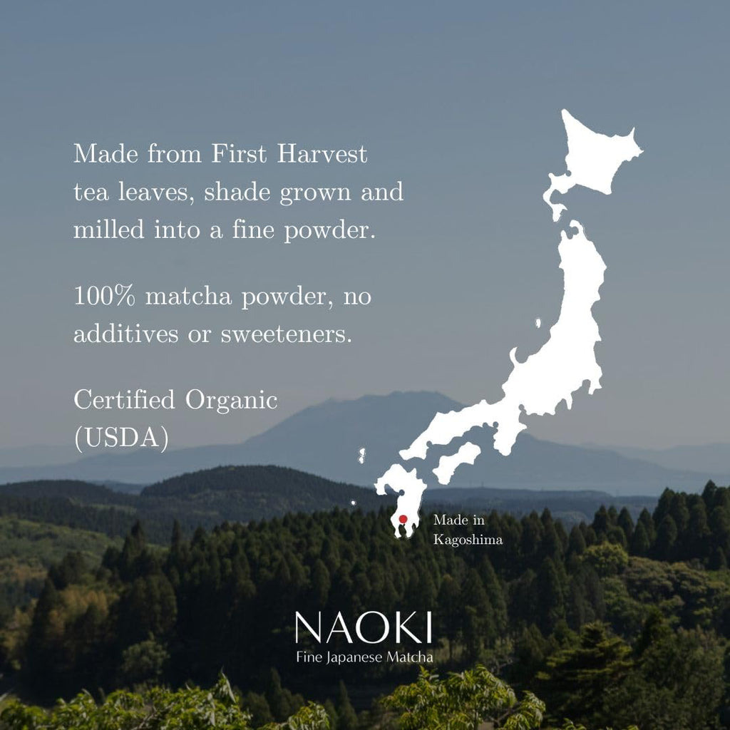 Naoki Matcha (Organic First Spring Blend) - Authentic Japanese Matcha Green Tea Powder Organic Ceremonial Grade from Kagoshima, Japan