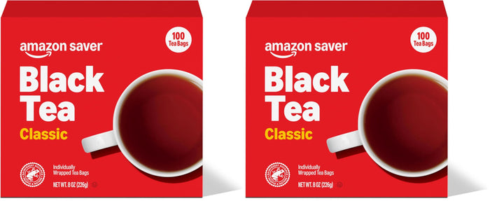 Amazon Saver Classic Black Tea Bags for Hot or Iced Tea