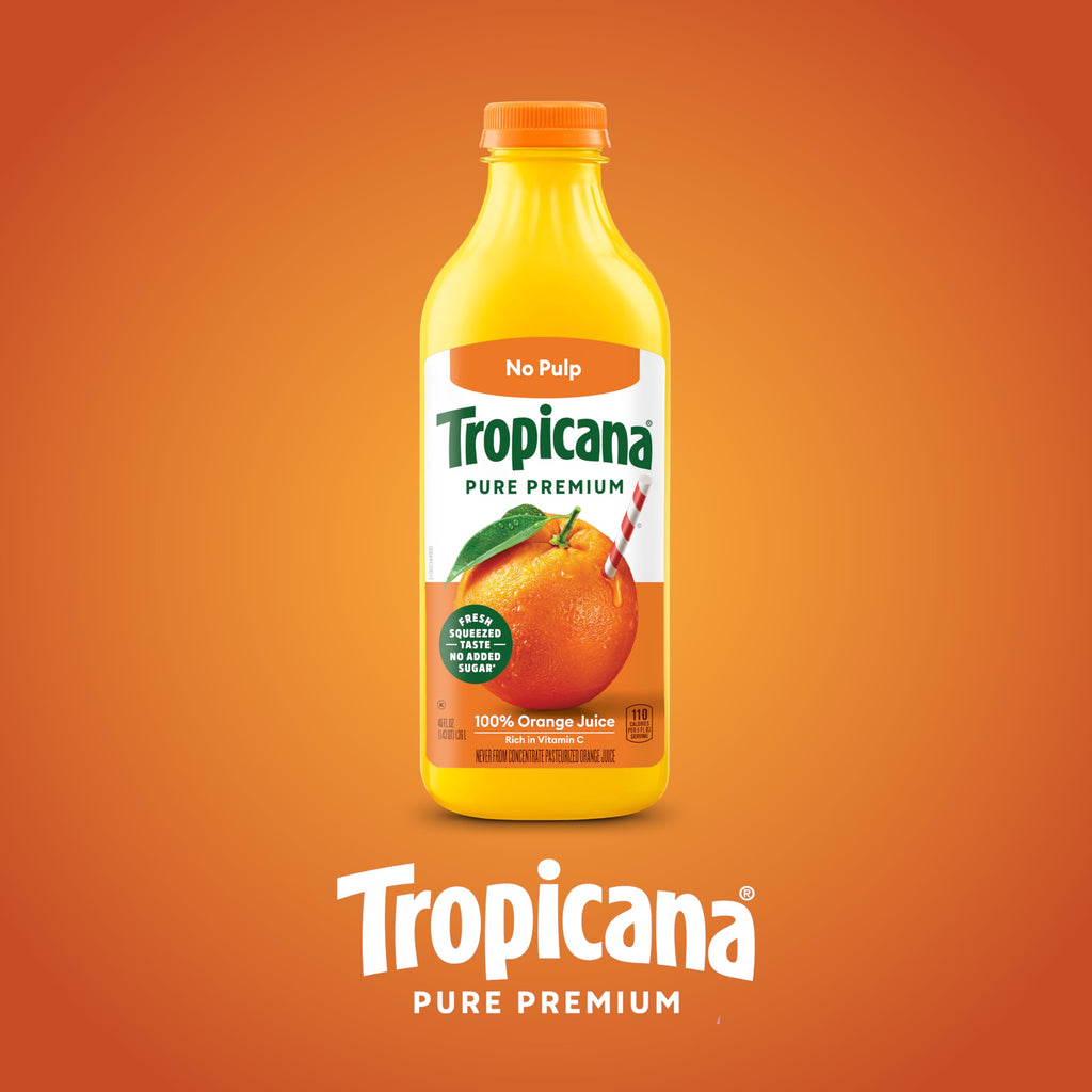Tropicana Pure Premium 100% Orange Juice Original, No Pulp, No Sugar Added, 46 fl oz