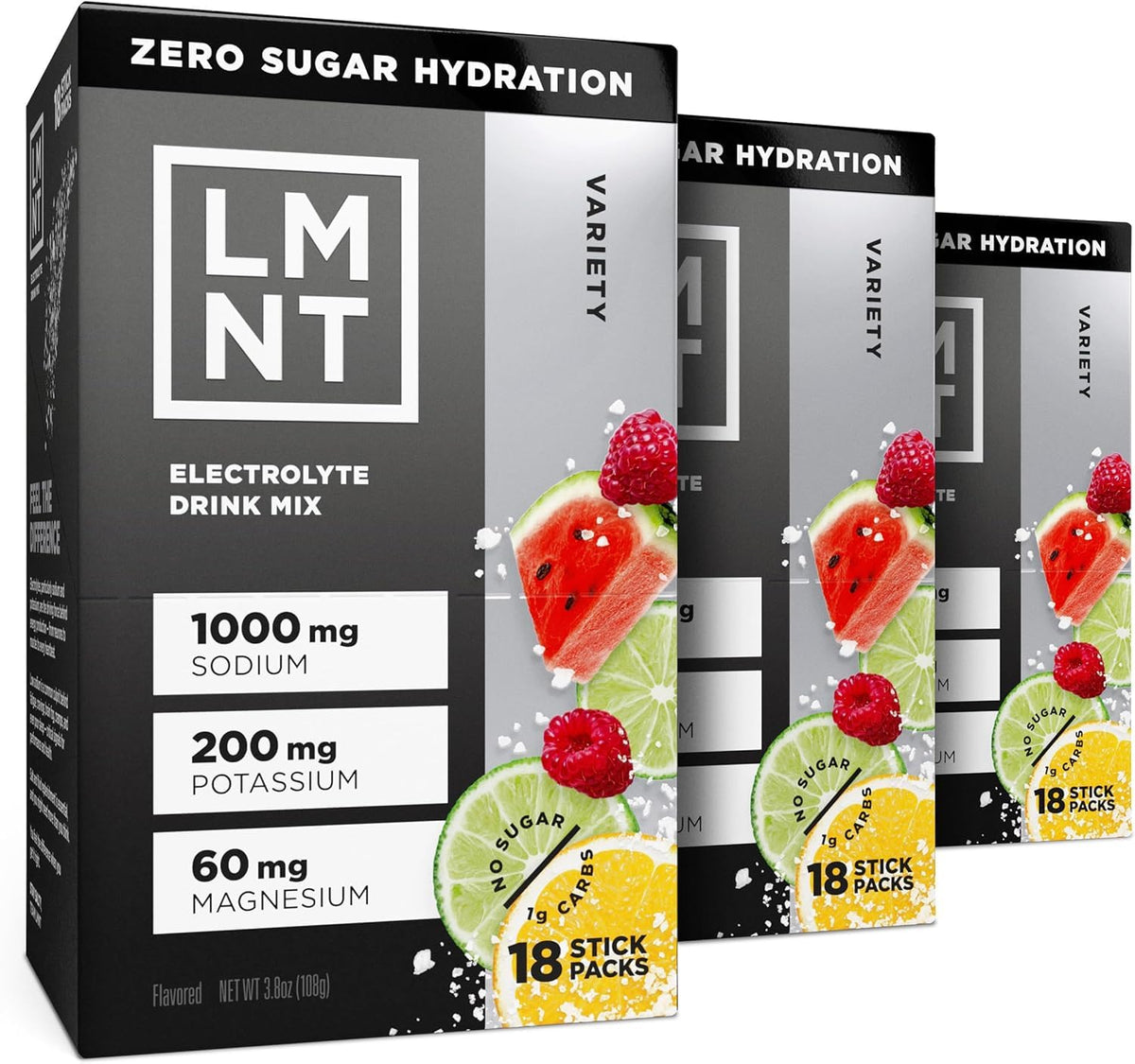 LMNT Zero Sugar Electrolytes - Drink Mix | 12-54 Count