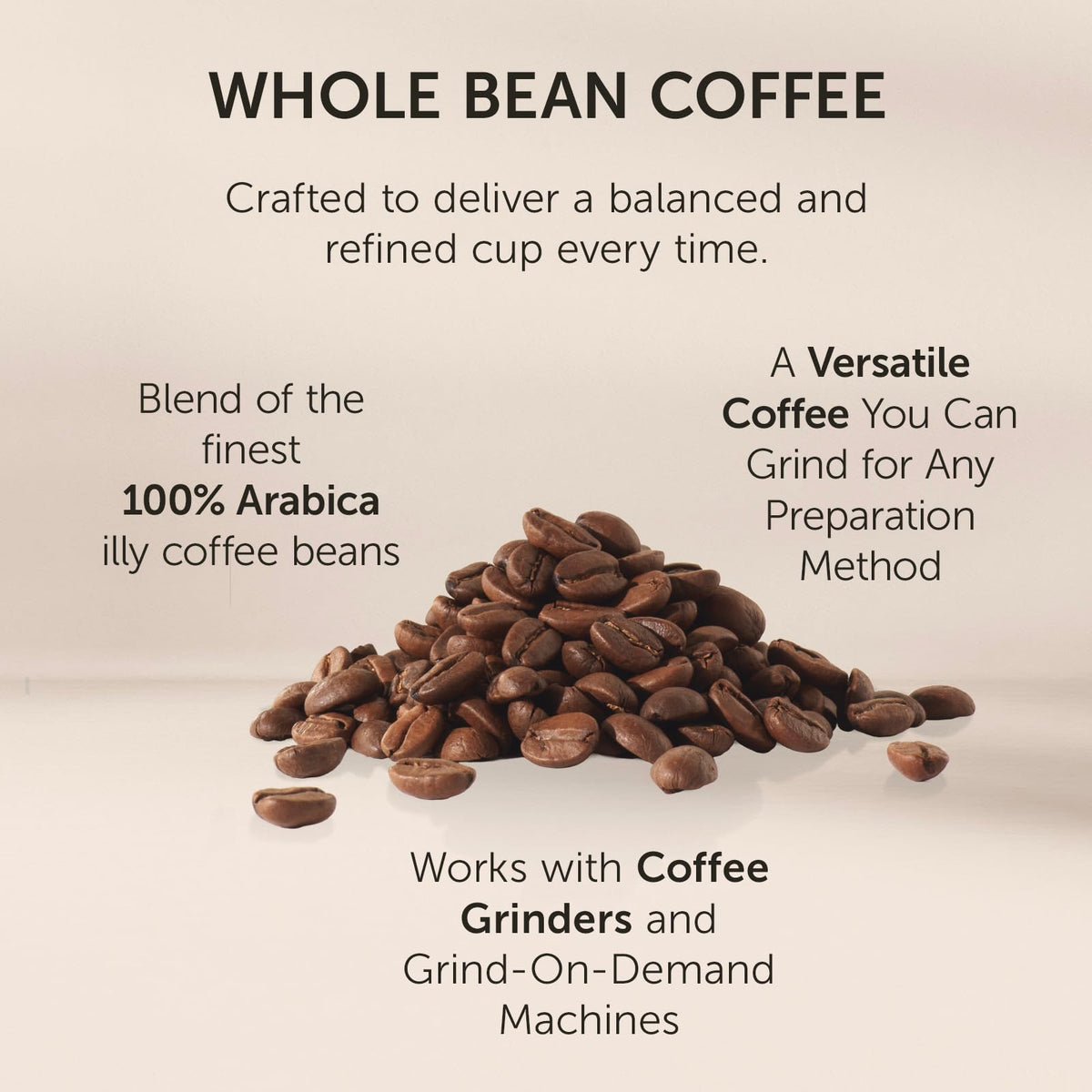 Illy Premium Whole Bean Coffee 8.8 oz Can for Fresh Brewing