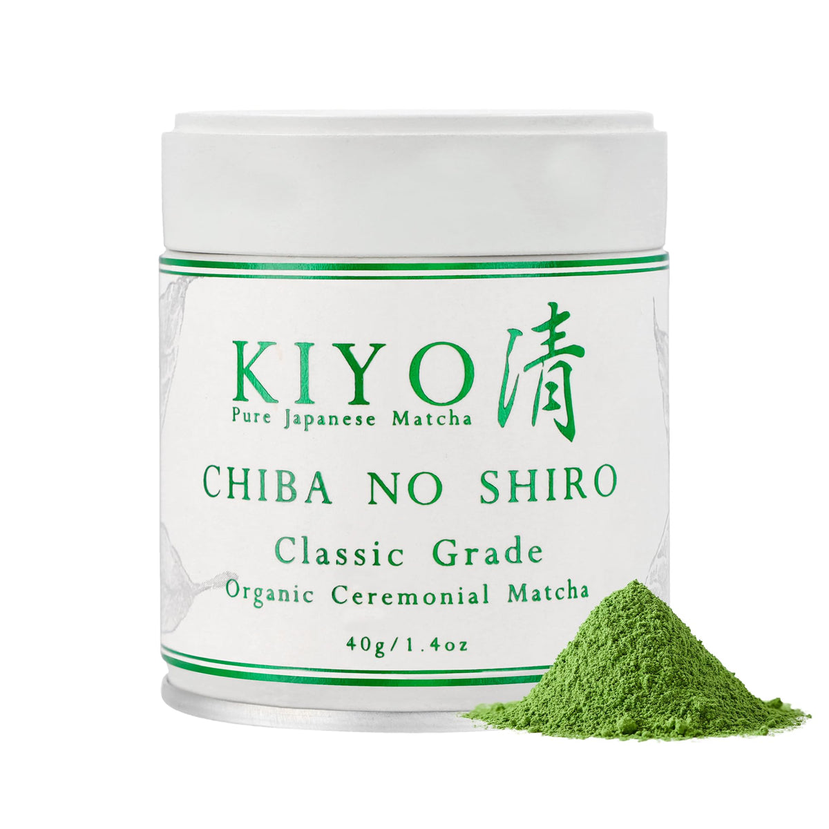 Kiyo Matcha Classic Grade Hatsumukashi Ceremonial Uji Matcha - Pure Japanese First Harvest Ceremonial Grade Matcha Green Tea Powder from Uji, Japan (40g/1.41oz)