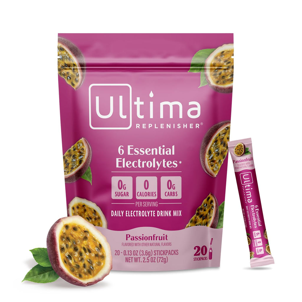 Ultima Replenisher Daily Electrolyte Powder – Watermelon, 20 Stickpacks – Zero Sugar Hydration Packets with 6 Electrolytes and Minerals – Sugar Free, Plant Based & Keto Friendly Drink Mix