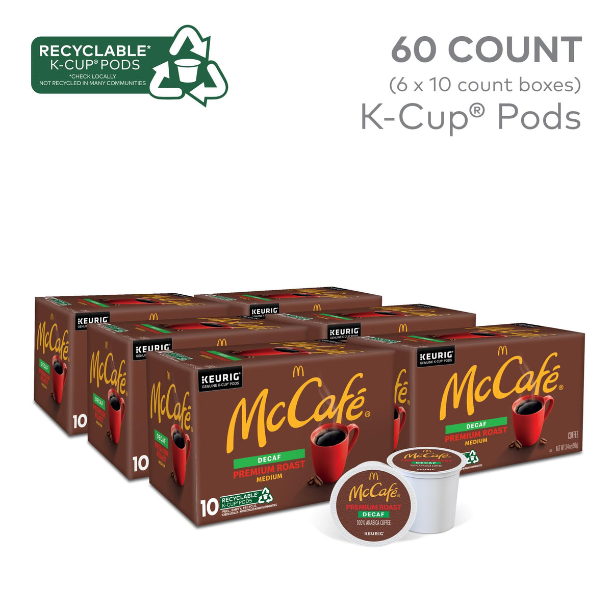 McCafe Decaffeinated Pods Box Keurig No