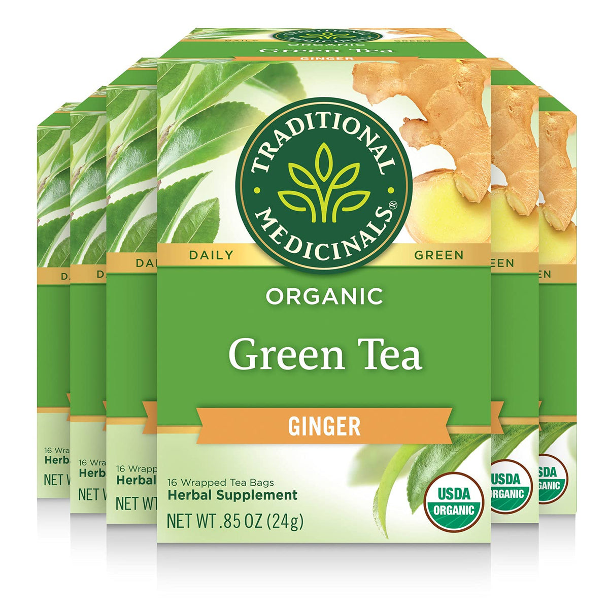 Traditional Medicinals Organic Green Tea & Hibiscus Collection, 16-96 Tea Bags