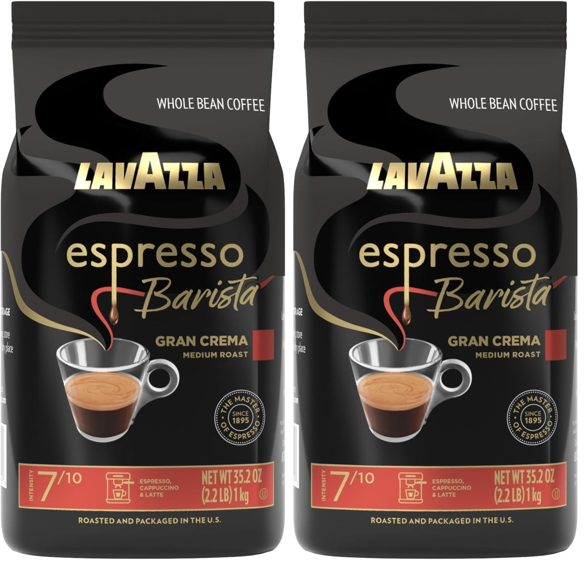 Whole Bean Caffeine Crema e Aroma Packet Espresso