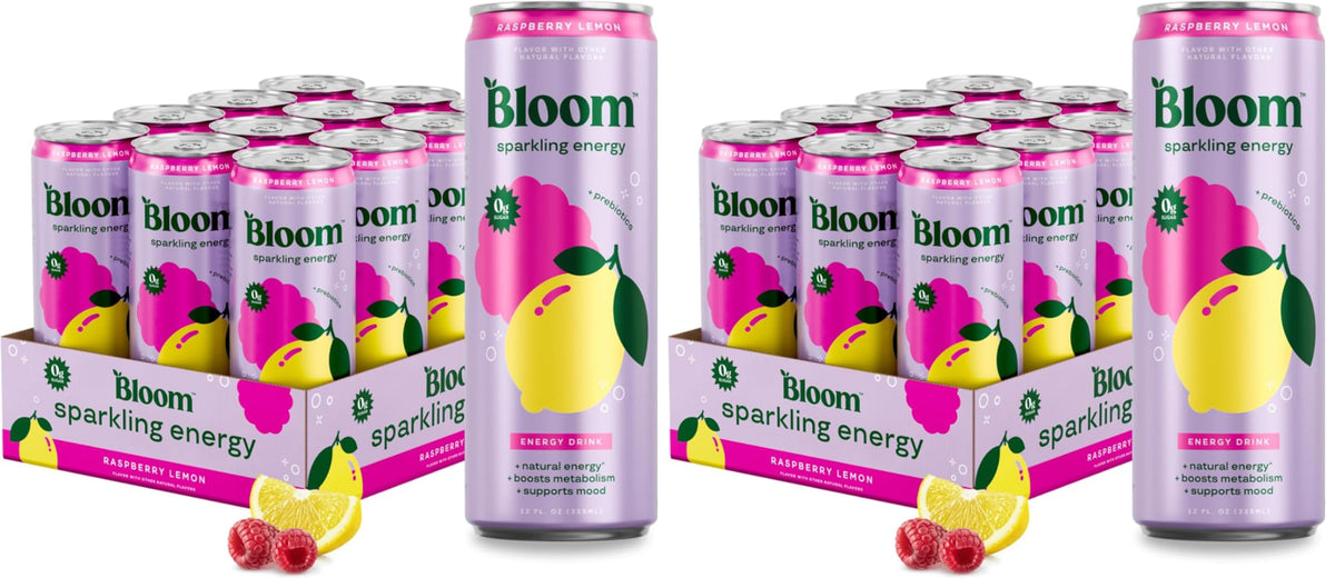 Bloom Nutrition Zero Sugar Sparkling Energy Drink 180mg