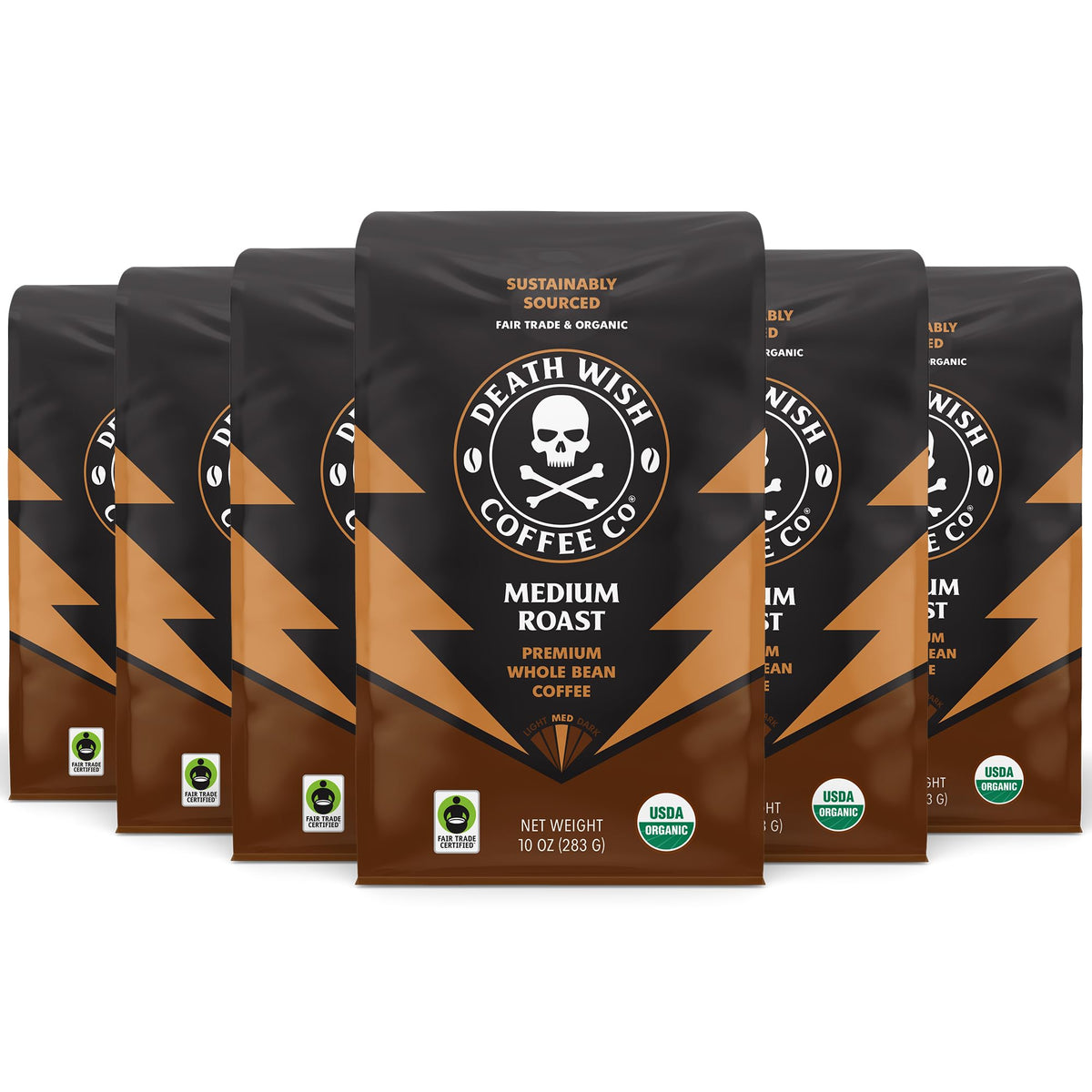 Death Wish Coffee Valhalla Java Whole Beans - Bold & Intense Blend of Arabica Robusta Beans - USDA Organic Ground Coffee - Extreme Caffeine Morning Boost