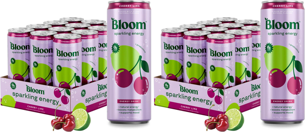 Bloom Nutrition Zero Sugar Sparkling Energy Drink 180mg