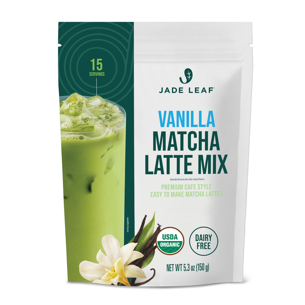 Jade Leaf Matcha Latte Mix - Made with Organic Japanese Matcha Powder for Café Style Blend