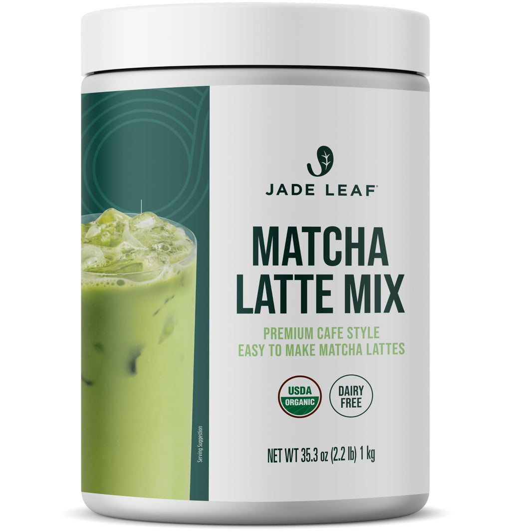 Jade Leaf Matcha Latte Mix - Made with Organic Japanese Matcha Powder for Café Style Blend