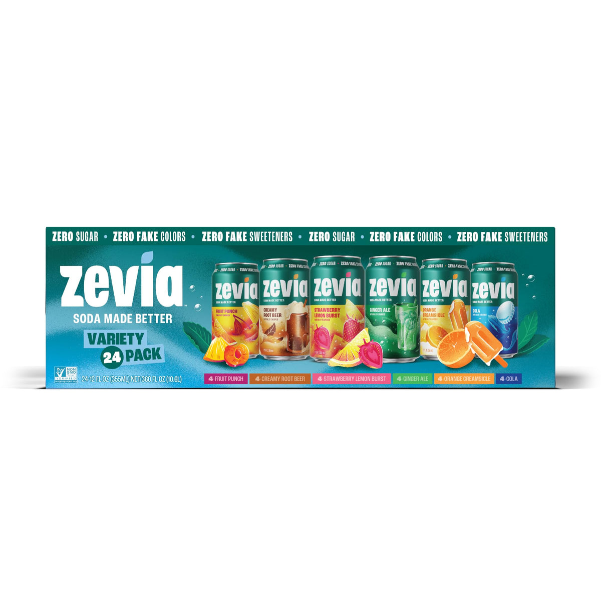 Zevia Zero-Calorie Vanilla Cola Soda with Natural Flavors