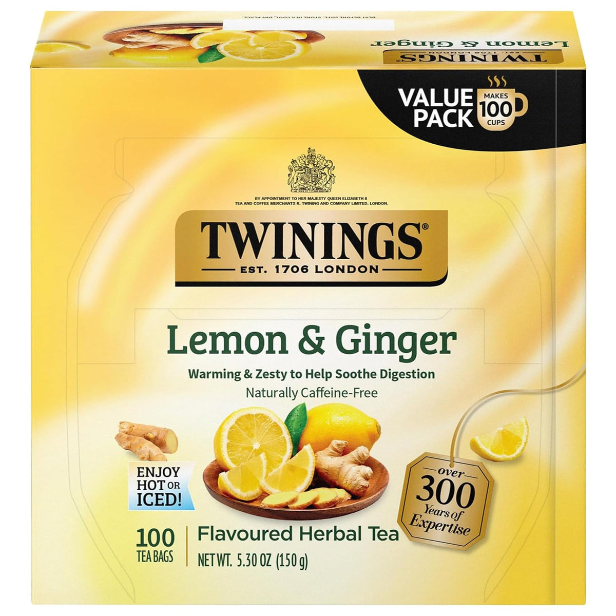 Twinings English Breakfast Black Tea Individually Wrapped Bags, 20 Count (Pack of 1), Flavourful, Robust, Caffeinated, Enjoy Hot or Iced, 20 Teabags