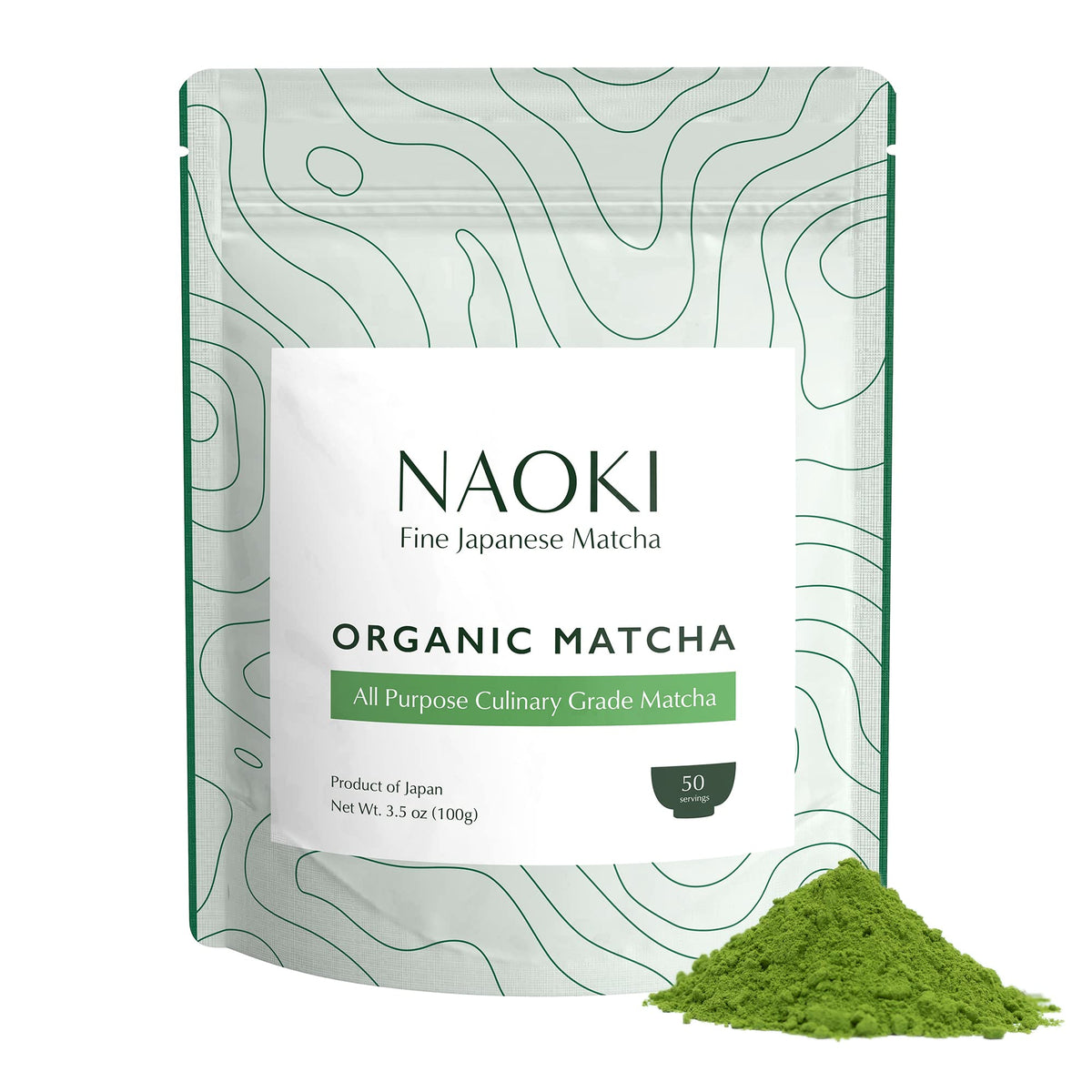 Naoki Matcha (Organic First Spring Blend) - Authentic Japanese Matcha Green Tea Powder Organic Ceremonial Grade from Kagoshima, Japan