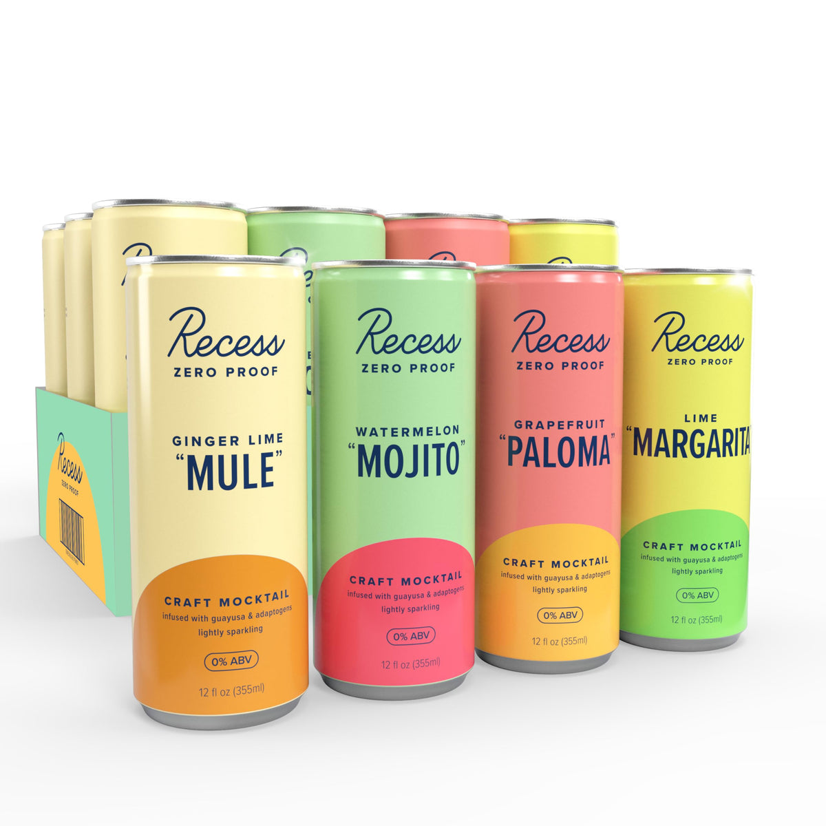 Recess Zero Proof Non-Alcoholic Mocktail Variety 12-Pack