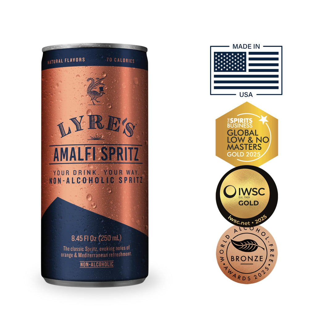 Lyre's Amalfi Spritz Premium Non Alcoholic Spirits, Ready To Drink Mocktails & Nonalcoholic Drinks