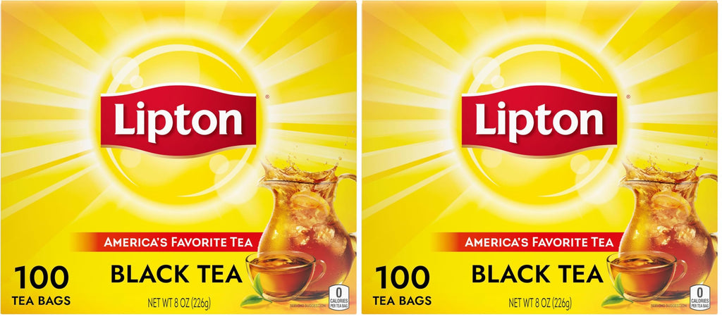 Lipton Black Tea Bags, Hot or Iced High Caffeine Tea