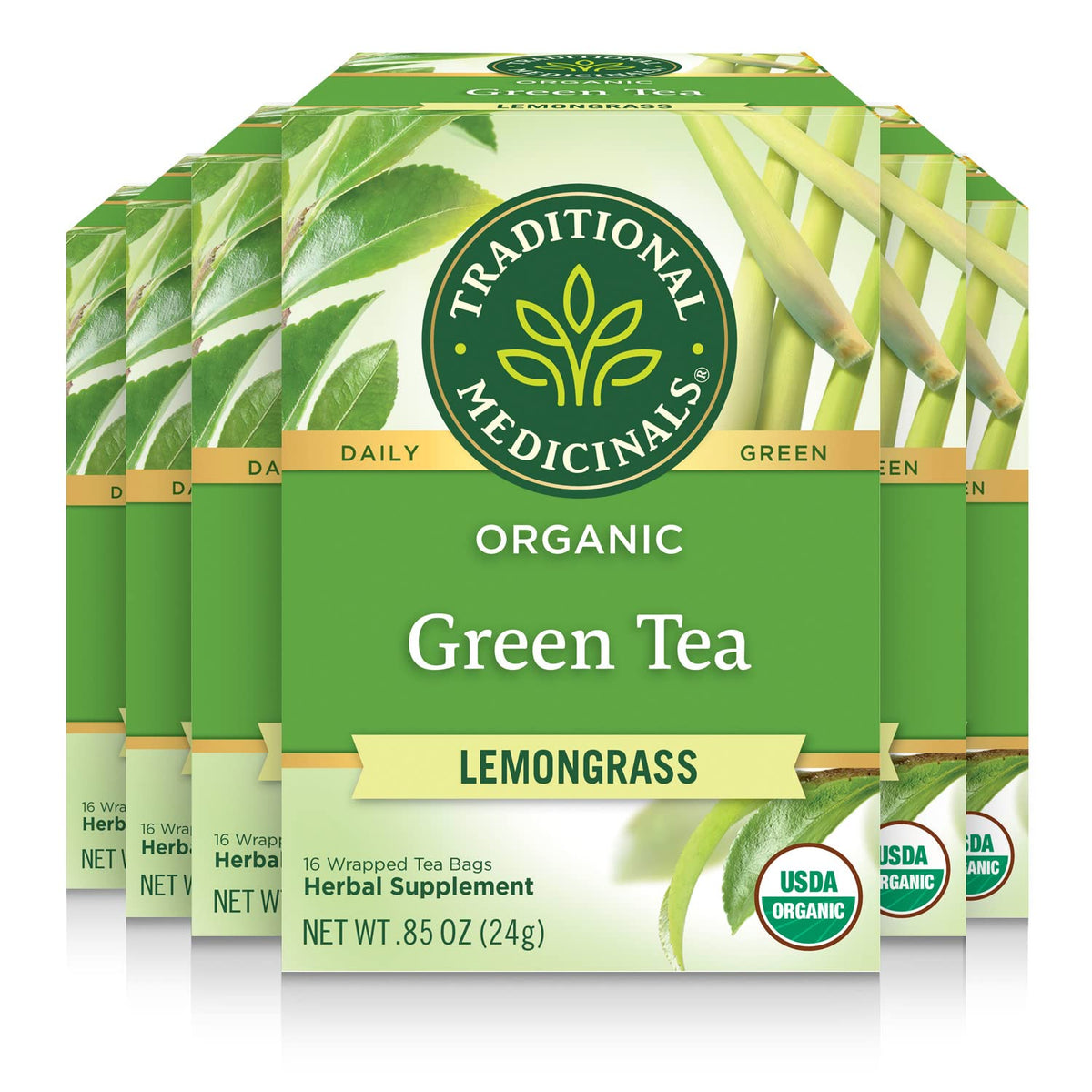 Traditional Medicinals Organic Green Tea & Hibiscus Collection, 16-96 Tea Bags