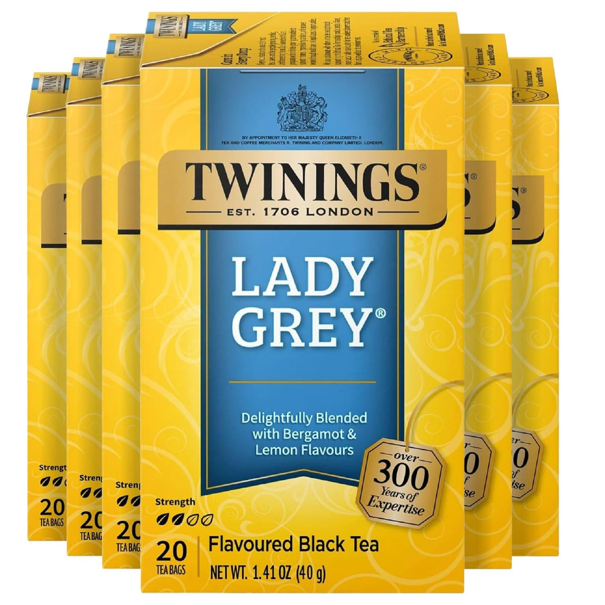 Twinings English Breakfast Black Tea Individually Wrapped Bags, 20 Count (Pack of 1), Flavourful, Robust, Caffeinated, Enjoy Hot or Iced, 20 Teabags