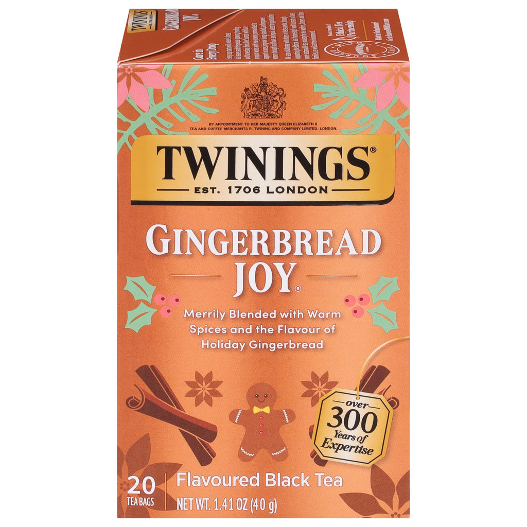 Twinings English Breakfast Black Tea Individually Wrapped Bags, 20 Count (Pack of 1), Flavourful, Robust, Caffeinated, Enjoy Hot or Iced, 20 Teabags