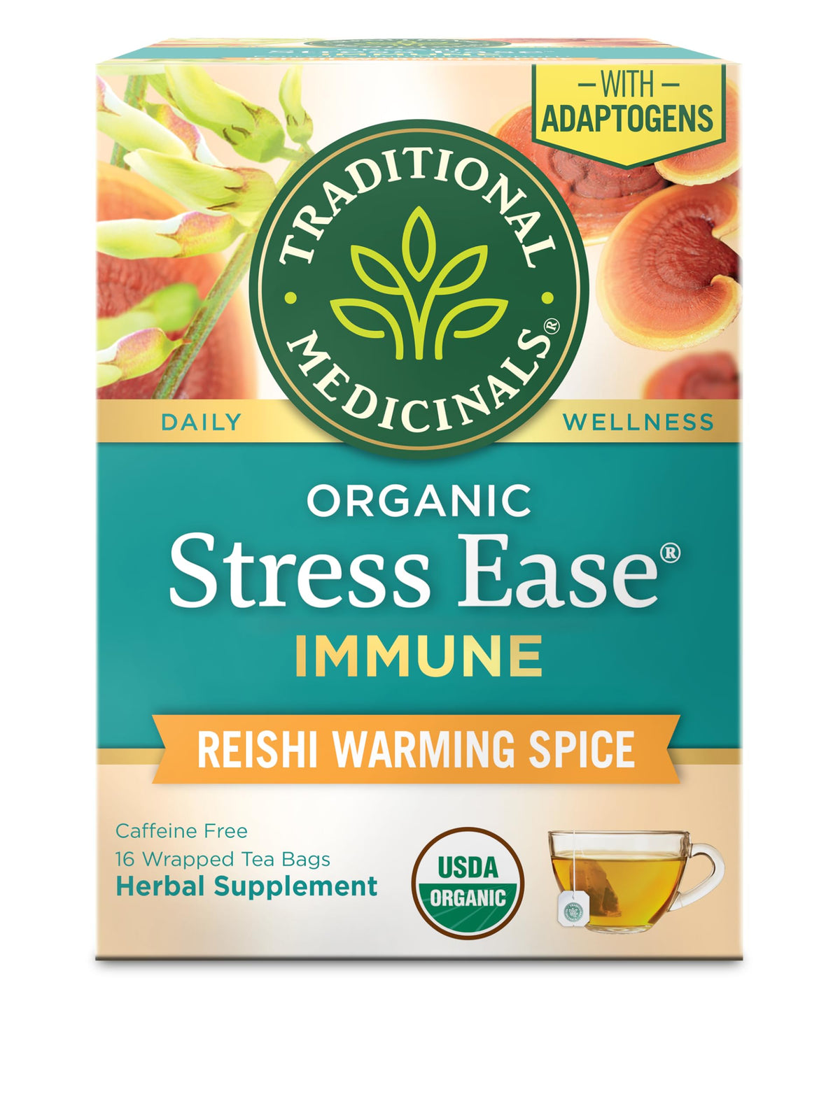 Traditional Medicinals Organic Calming & Stress Support Tea Collection, 16-32 Tea Bags