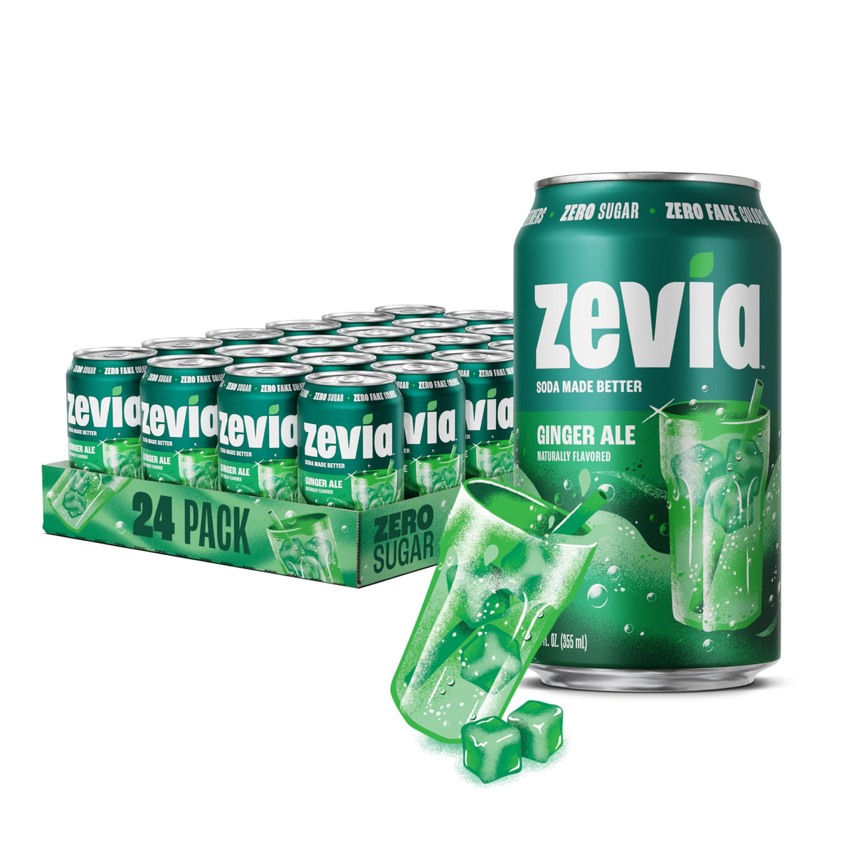 Zevia Zero-Calorie Vanilla Cola Soda with Natural Flavors