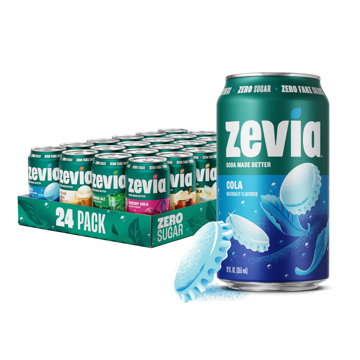 Zevia Zero-Calorie Vanilla Cola Soda with Natural Flavors